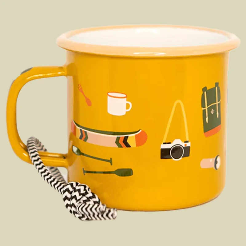 Abverkauf RoadtypingEmaille Becher camp stuff 350 ml