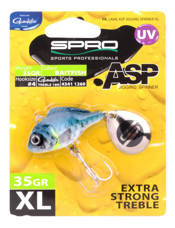Bestpreis Spro ASP Jiggin Spinner UV XL 35g Baitfish