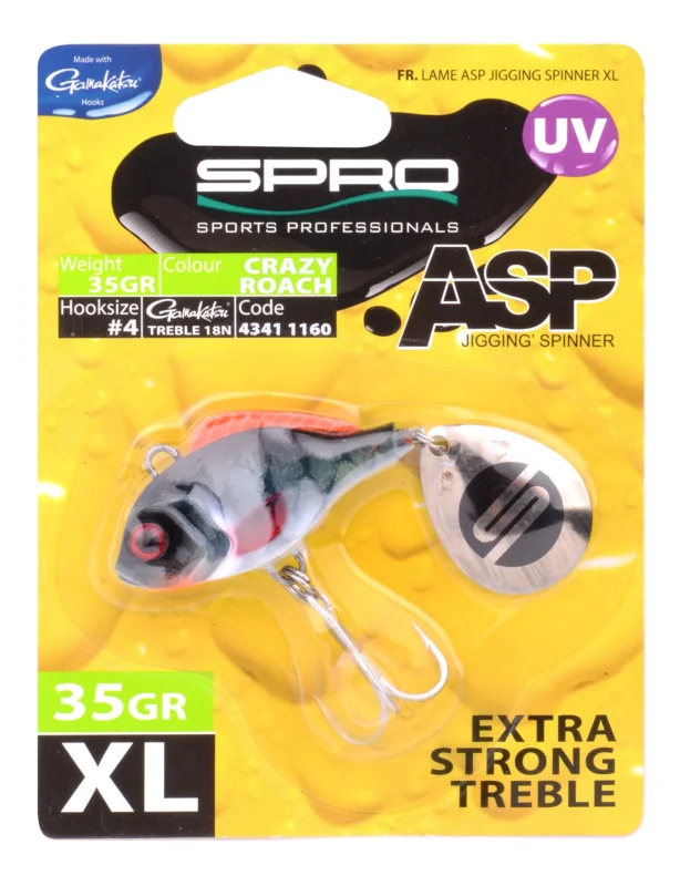 Sonderangebot Spro ASP Jiggin Spinner UV XL 35g Crazy Roach