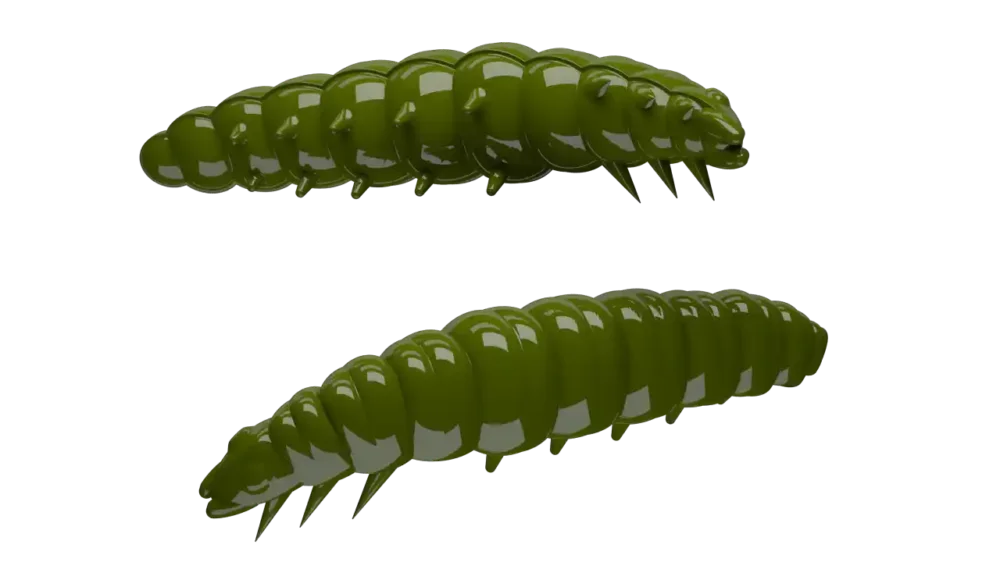 Ausverkauf Libra Lures Larva 45 Knoblauch 4,5cm 031 - olive