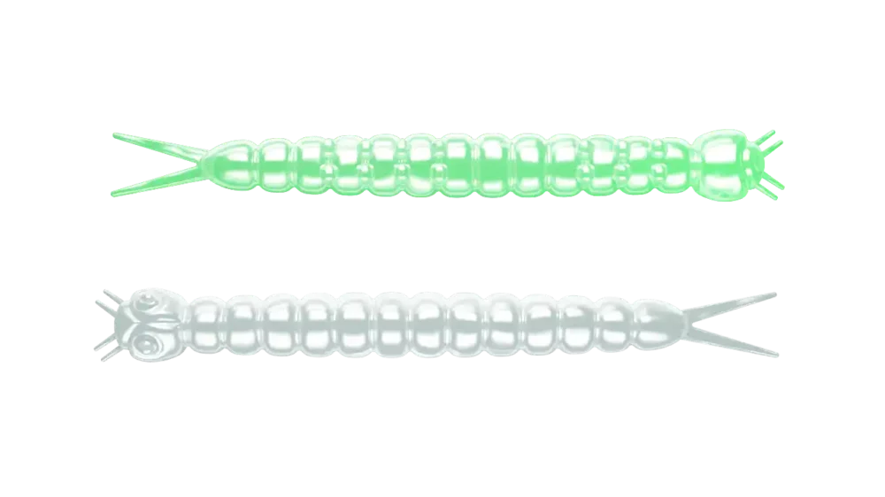 Libra Lures Slight Worm 38 Cheese 3,8cm 000 - glow uv green Geprüft