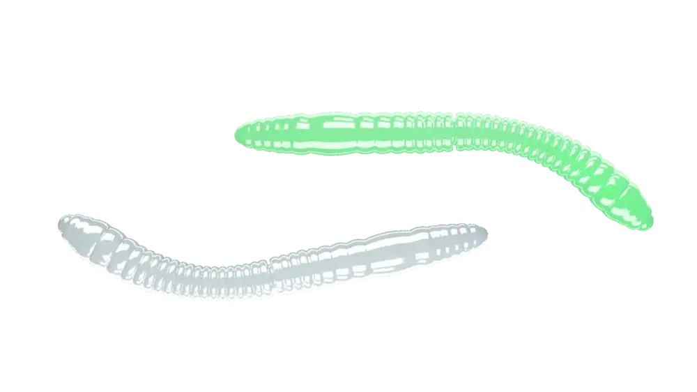 Preis Gesenkt Libra Lures Fatty D'Worm Tournament 55 Cheese 5,5cm 000 - glow uv green