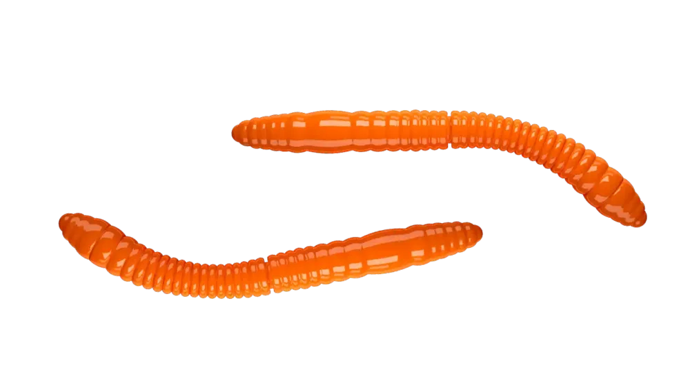 Libra Lures Fatty D'Worm Tournament 55 Cheese 5,5cm 011 - hot orange Zertifiziert