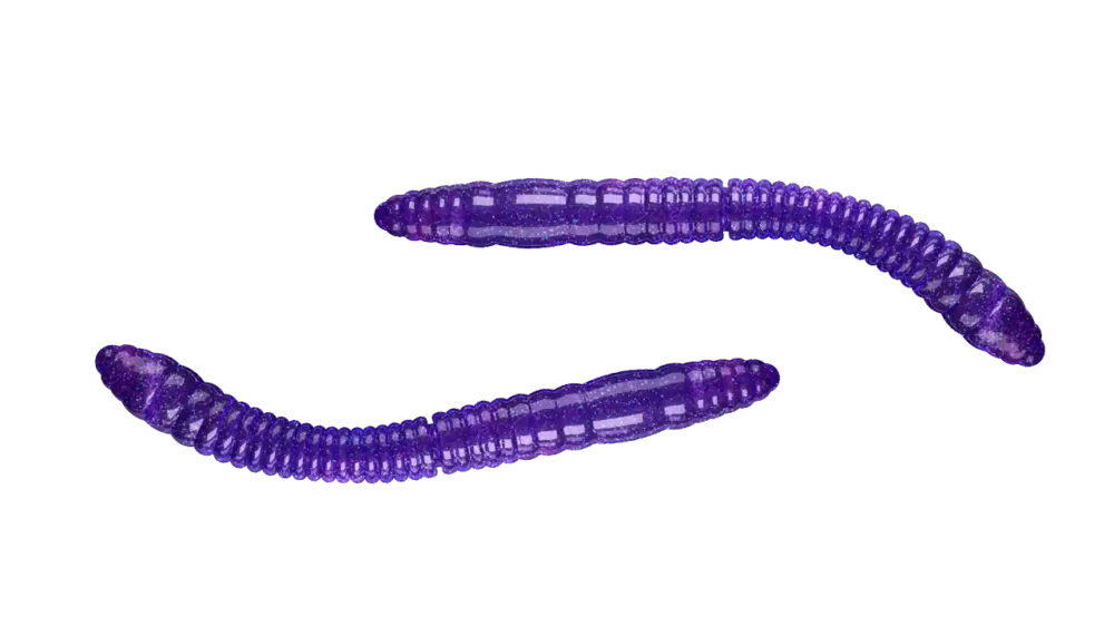 Highlight Libra Lures Fatty D'Worm Tournament 55 Cheese 5,5cm 020 - purple with glitter