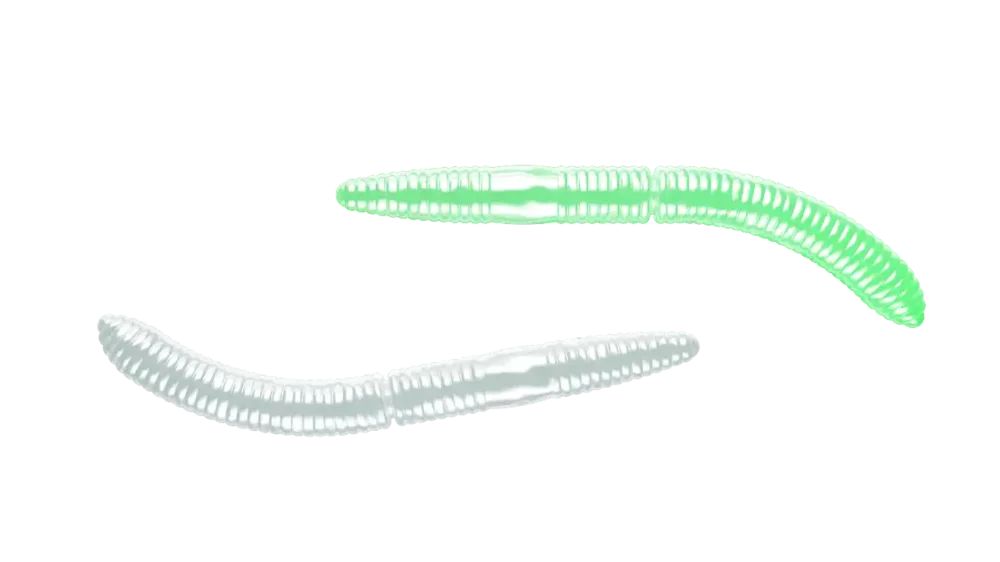 Expressversand Libra Lures Fatty D'Worm 65 Knoblauch 6,5cm 000 - glow uv green