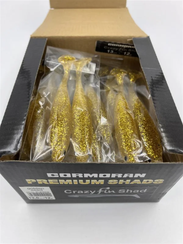 Cormoran Gummifische Bulk Crazy Fin Shad 13cm GS Gummiköder 36 Stück Garantierte Lieferung