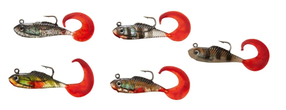 Billig Cormoran Hunky-TT Gummifische 5 Stück Jigs fertig montiert 3,5cm / 1,8g