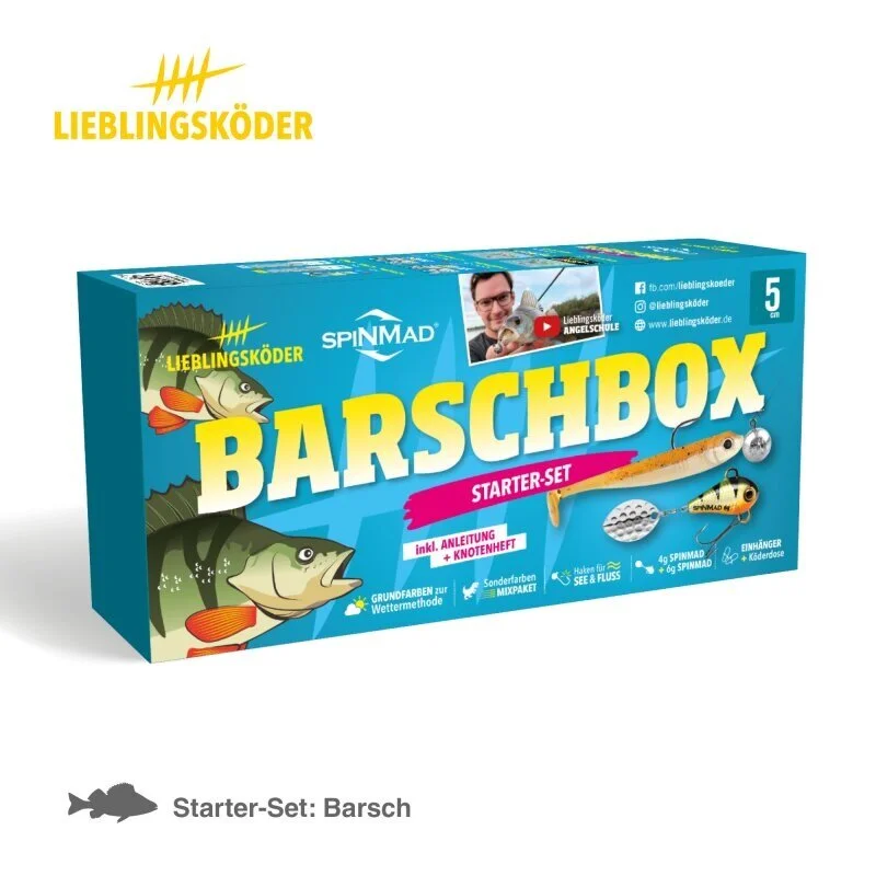 Zertifiziert Lieblingsköder Barschbox Starterset Köderset Barschangeln