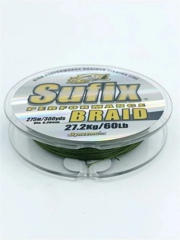 Begrenztes Angebot Sufix Performance Braid grün 0,36mm 27,2 Kg 275m geflochtene Schnur