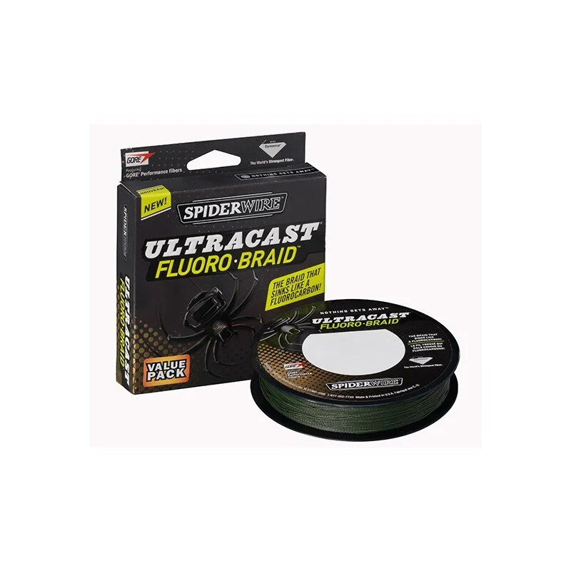 Jetzt Kaufen Spiderwire Ultracast Fluorobraid green 250m 0,40mm 43Kg geflochtene Schnur