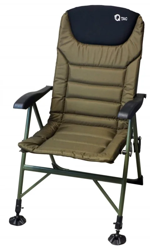 Q-TAC Stuhl Angelstuhl Deluxe mit Armlehnen Karpfenstuhl Anglerstuhl Stuhl Preisknaller