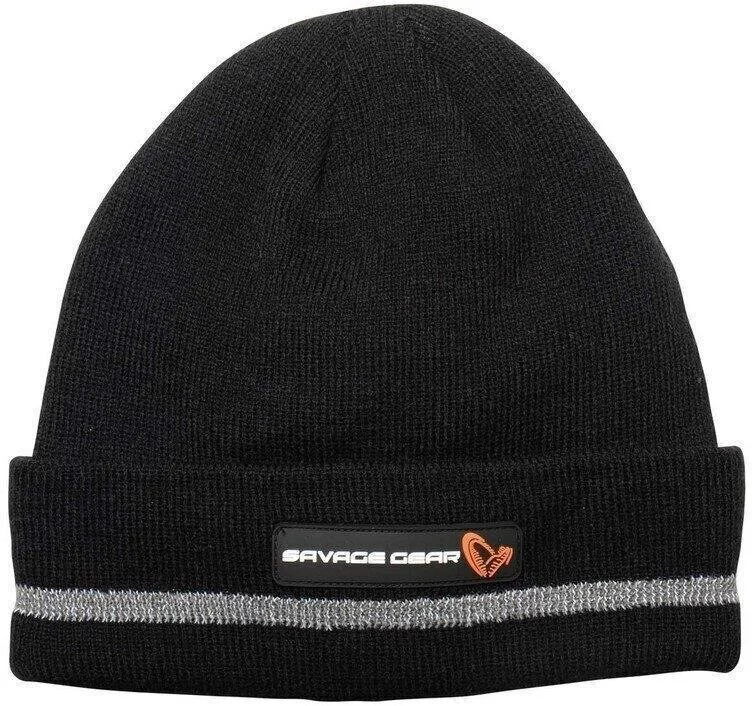 Savage Gear Reflex Beanie One Size Black Reflex Wintermütze Angelmütze Super-Preis