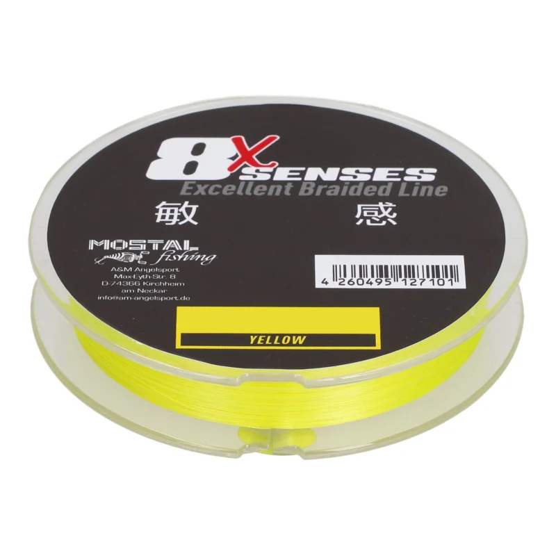Mostal 8x Senses 300 m 8-fach geflochtene Angelschnur Yellow – stark & rund Aktuell