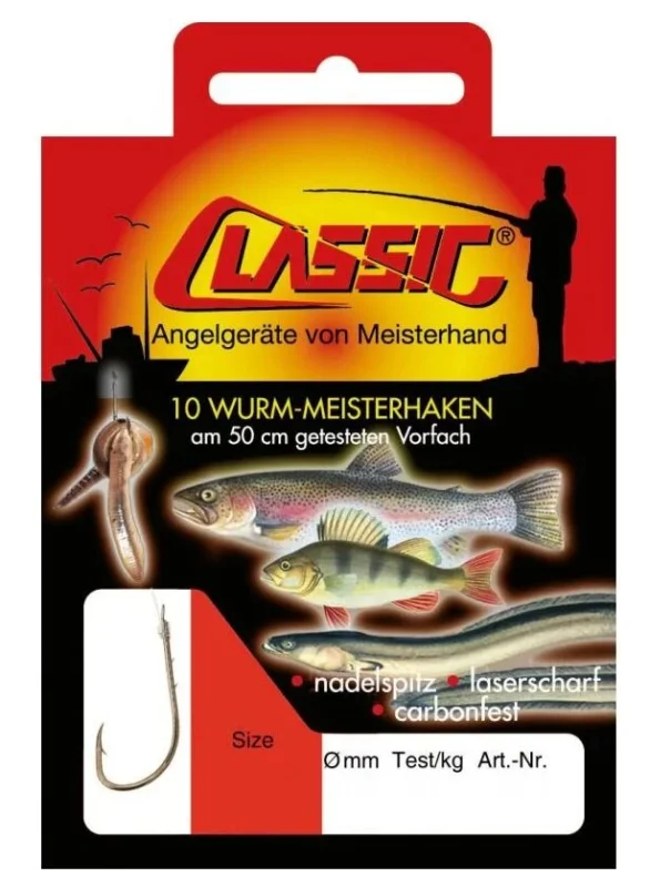 Paladin Vorfachhaken Angelvorfach Wurmhaken gebunden Gr.8 geflochten 4 Stück Heißes Angebot