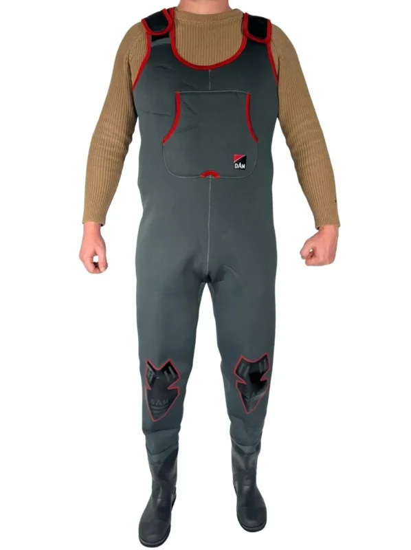 Abverkauf DAM Wave-Fighter 2.0 Neoprene Wader Bootfoot Felt XXL Gr.46/47 Neopren-Wathose mit Stiefeln & Filzsohle
