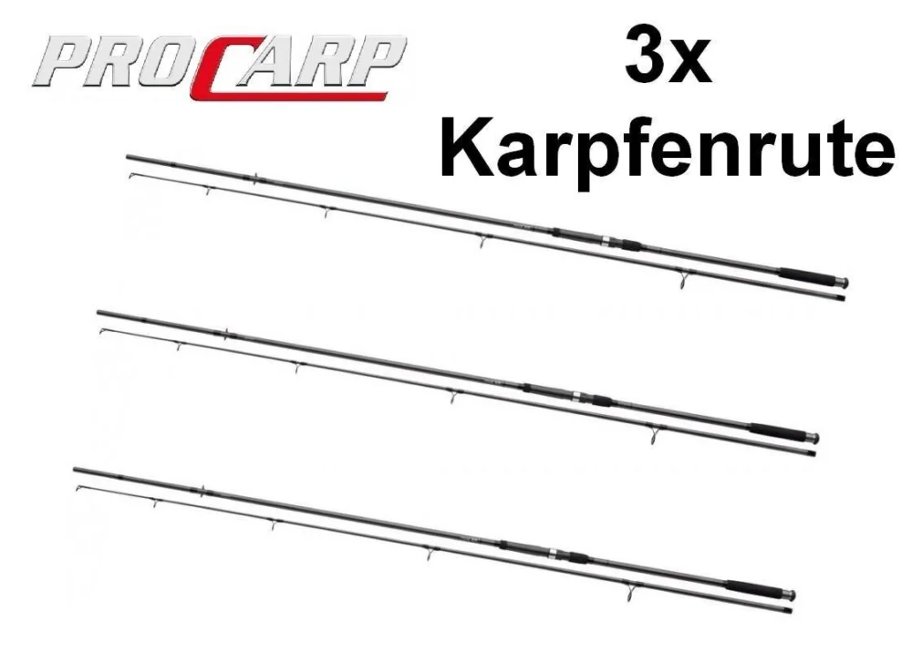 Solange Der Vorrat Reicht 3x Pro Carp Karpfenrute Set 12ft 3,60m 3,50lb Dreierpack Carp Rod
