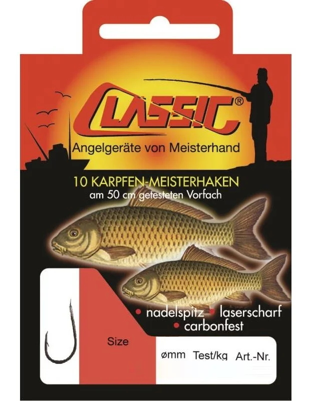 Paladin Vorfachhaken Angelvorfach Karpfenhaken gebunden schw. Gr.8 10 Stück Expressversand