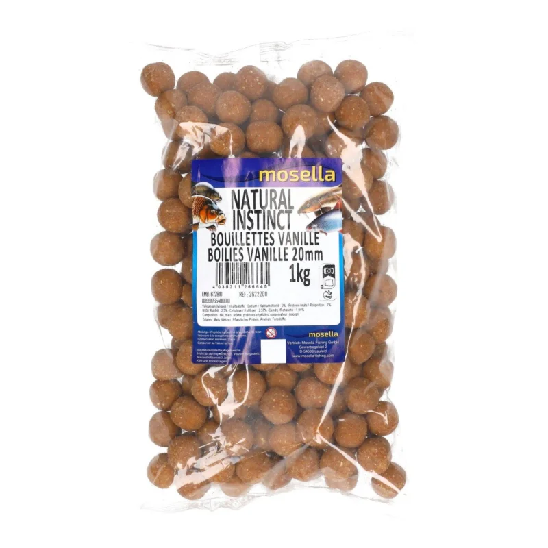 Heißes Angebot Mosella Boilies Monster Vanille 20mm 1Kg Karpfen-Angelköder