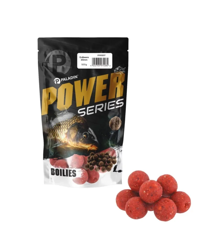 Echt Paladin Boilies Power Erdbeere 20mm 500g Karpfen-Köder Karpfenangeln