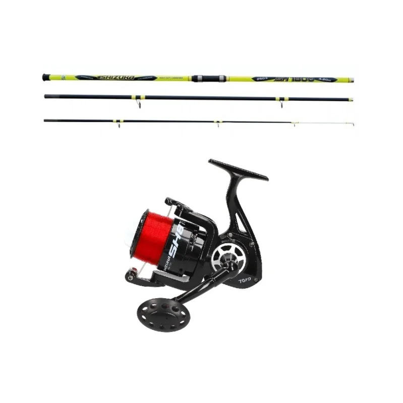 Brandungscombo 4,20m / bis 250g – Shizuka Surf + SK8 Shizuka 7000 Meeresrolle mit Schnur Bestpreis